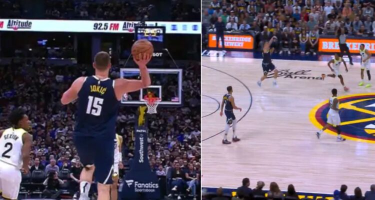 Nikola Jokic hace alucinar a todos nuevamente en la NBA: un triple espectacular