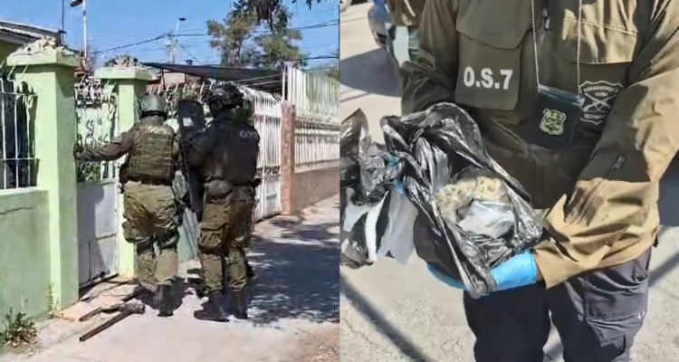 Masivo operativo policial deja 9 detenidos: banda se dedica al tráfico de drogas en barrio Franklin