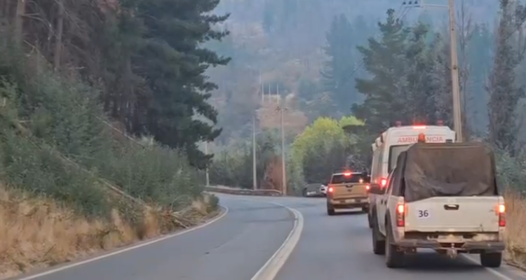 Ruta cortada por operativo para exhumar cuerpo de Pablo Marchant