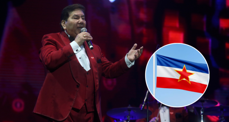 Tommy Rey y bandera de Yugoslavia