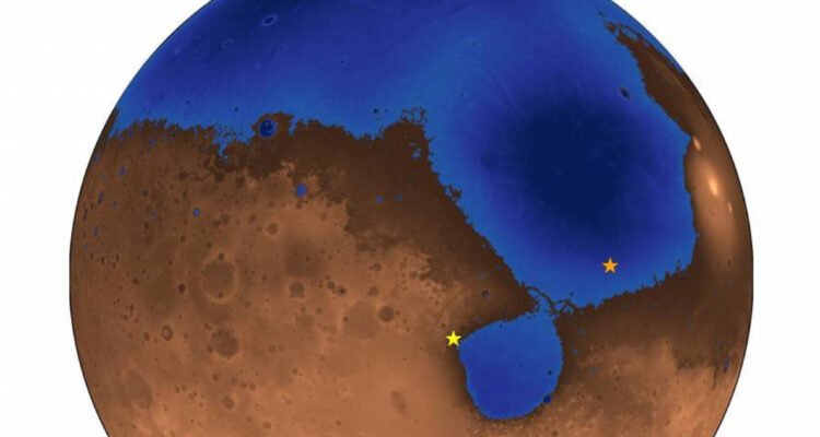 Representación de playas en Marte