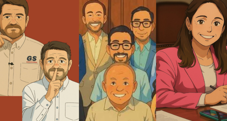 estrategias comunicaciones como imágenes estilo ghibli de políticos chilenos