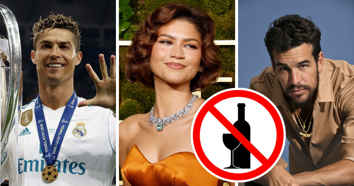 Desde Cristiano Ronaldo hasta Mario Casas y Zendaya: estos son famosos que han dicho adiós al alcohol