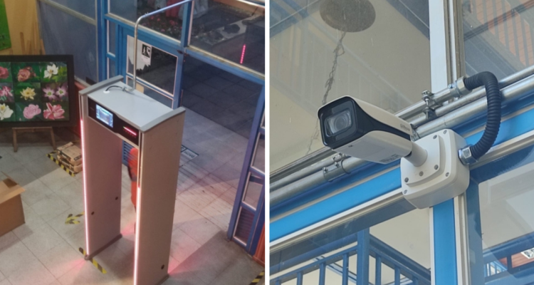 Pórtico instalado en el Insuco de Temuco