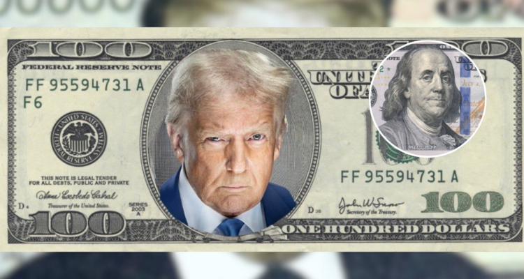 Trump en el billete de US$100: congresistas republicanos buscan reemplazar a Benjamin Franklin