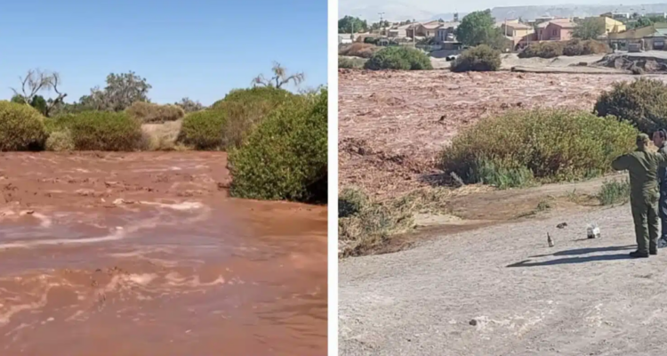 Reportan considerable aumento de caudal del río Loa en Calama