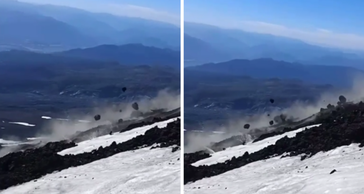 Rodado de rocas en volcán Villarrica que provocó lesiones en turista extranjera