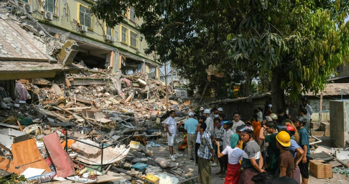 Terremoto en Birmania ya deja más de 1.600 muertos siguen habiendo muchos cuerpos bajo los escombros
