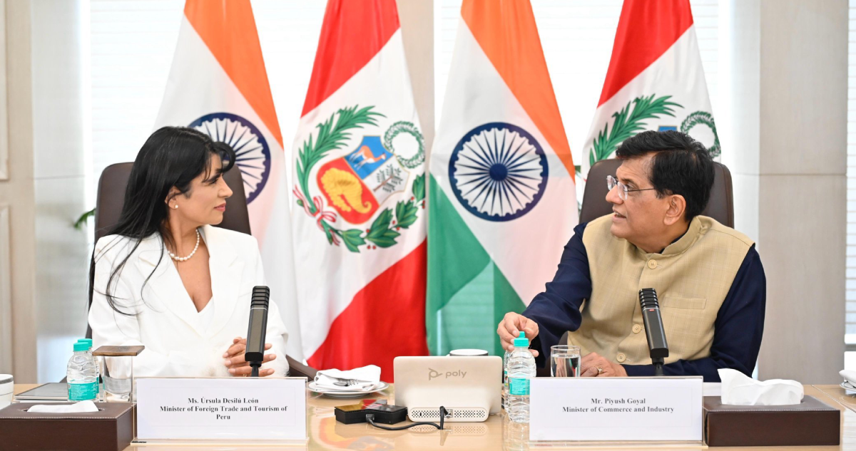 Autoridades de Perú e India en la previa de las negociaciones a un posible tratado de libre comercio entre ambos países.