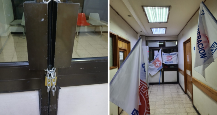 Toma de la dirección del Hospital Base de Valdivia