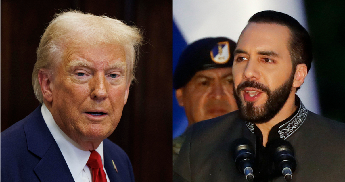 Trump agradece a Bukele por acoger criminales y darles un lugar estupendo para vivir en El Salvador