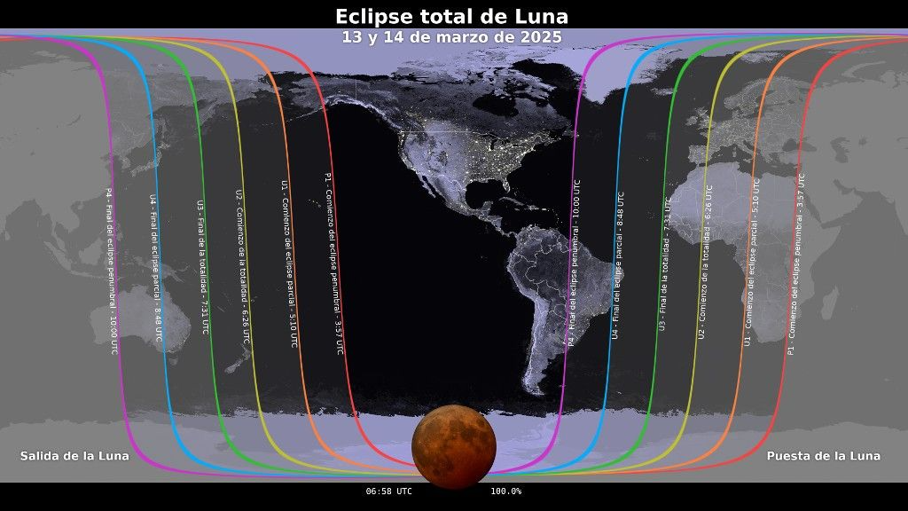 Eclipse lunar total de marzo "Luna de Sangre".