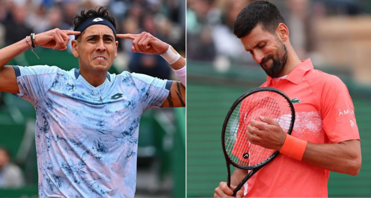Alejandro Tabilo festeja triunfazo ante Djokovic en Máster de Mónaco.