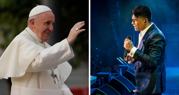 Papa Francisco en Chile y Américo en show en referencia a encuentro