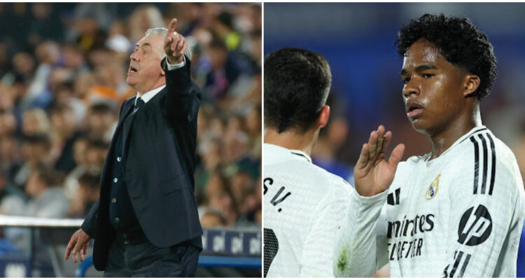 Ancelotti y su molestia con Endrick en el duelo ante Getafe