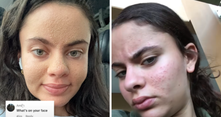 Influencer Tia Zakher quien realiza polémica rutina anti skincare