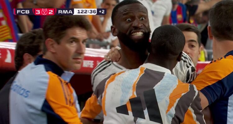 Antonio Rüdiger se pegó el show en Copa del Rey.