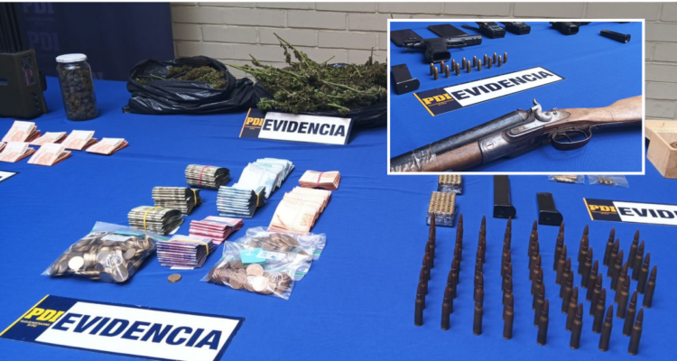 Cae banda con alto poder de fuego que realizaba encerronas y robos de camiones en la RM