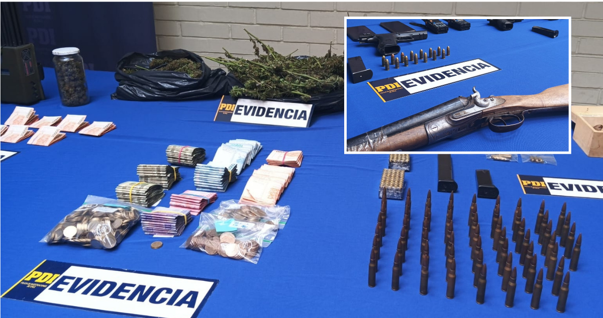 Cae banda con alto poder de fuego que realizaba encerronas y robos de camiones en la RM