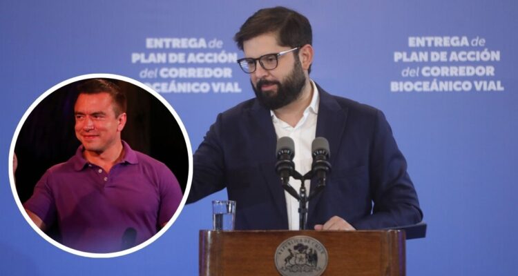 Presidente Boric felicita a Daniel Noboa tras victoria en Ecuador y destaca a candidata correísta