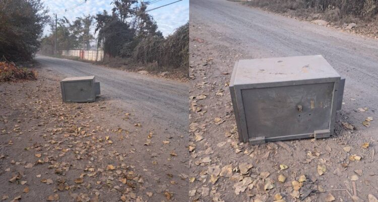 Reportan hallazgo de una caja fuerte abandonada en Maipú