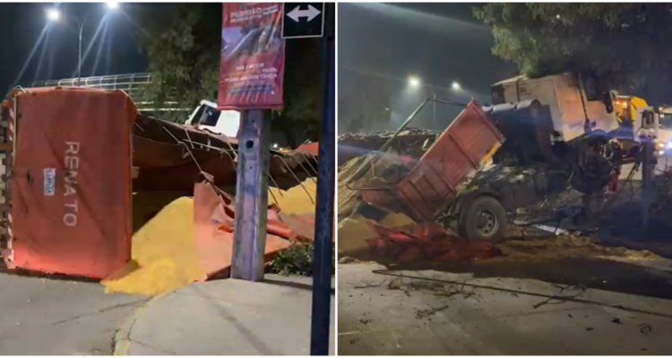 Camión argentino se vuelca en la Ruta 5: conductor iba bajo efectos del alcohol