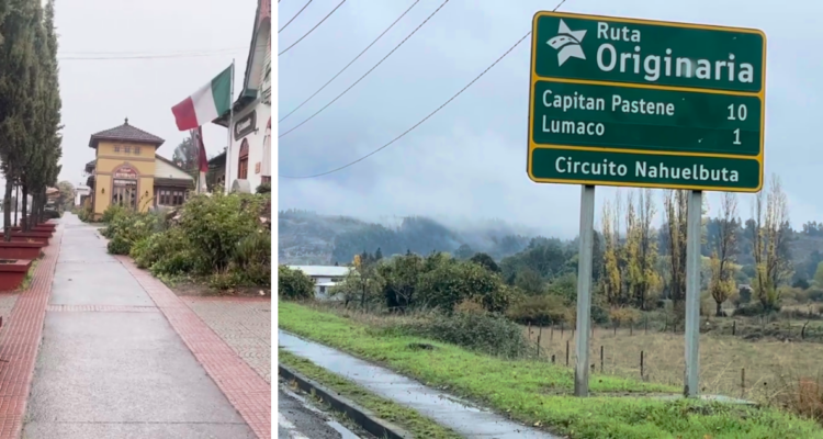 Imágenes de entrada y zona urbana de Capitán Pastene