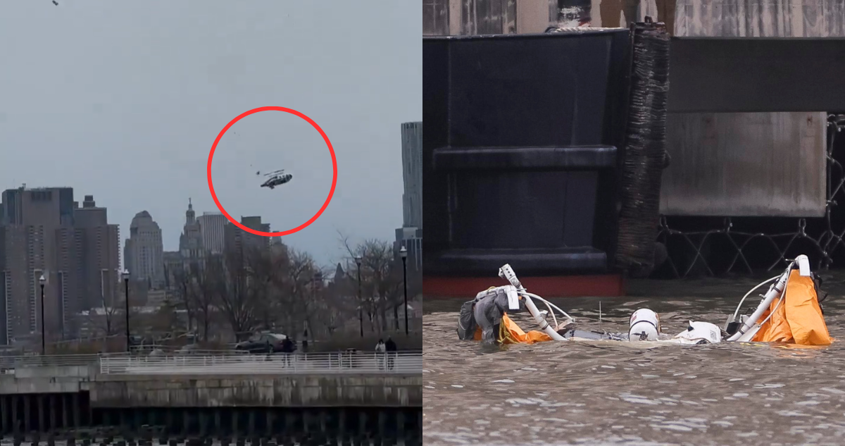 Confirman muerte de una familia española tras caída de helicóptero turístico en río Hudson, Nueva York
