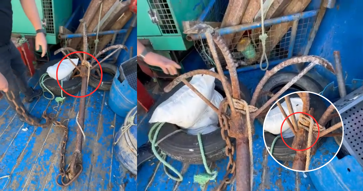 familiares y bacaladeros constatan estado de la araña de arpeo de naufragada lancha Bruma