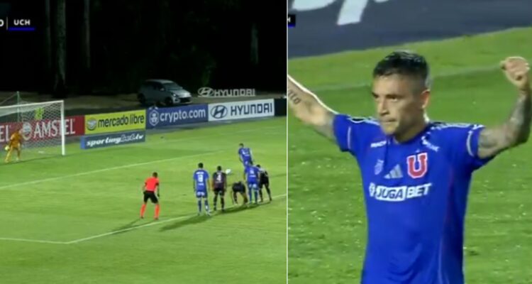 Charles Aránguiz y el gol de la U ante Carabobo en la Copa Libertadores