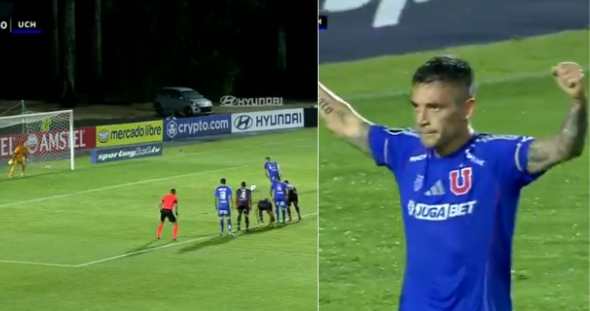 Charles Aránguiz y el gol de la U ante Carabobo en la Copa Libertadores
