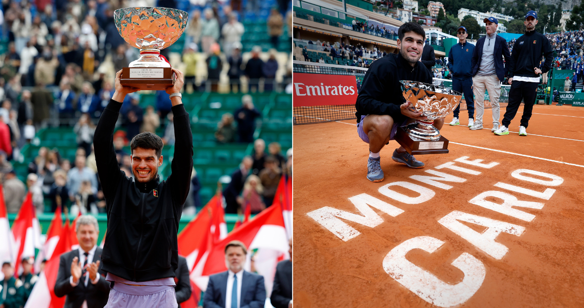 Carlos Alcaraz derrumba a Mussetti para quedarse con el Masters de Montecarlo.