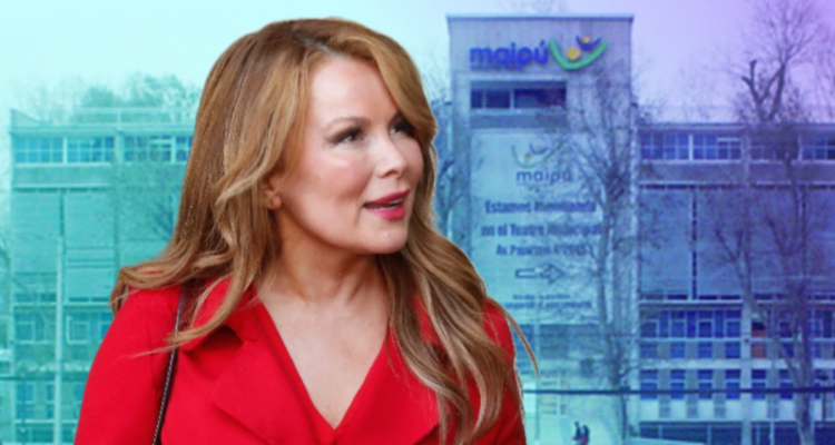 Cathy Barriga con Municipalidad de Maipú de fondo.