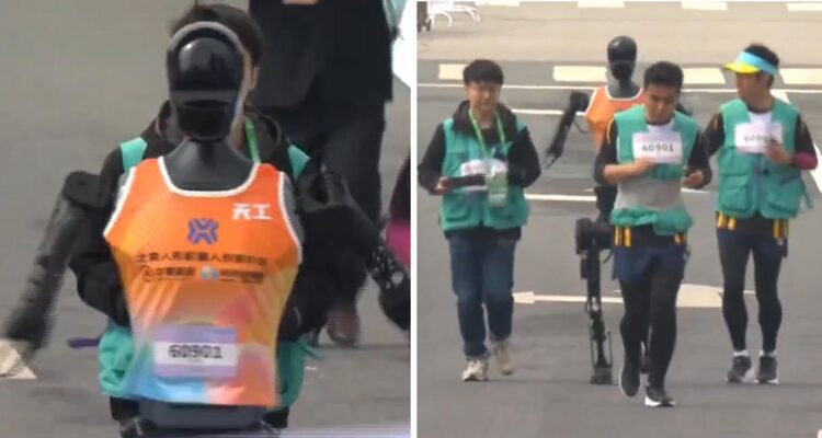 Robot maratonista hizo historia en China.