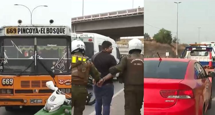 Hombre termina sin micro amarilla y sin auto tras “comedia de infracciones” por fiscalización en Buin