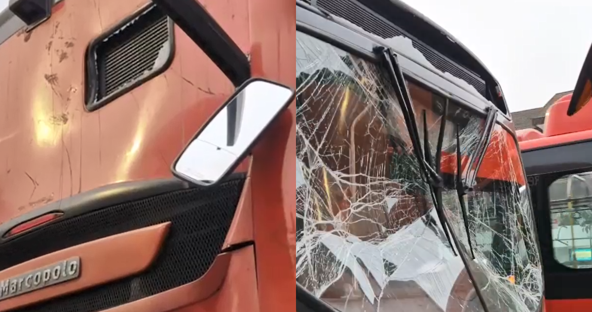Colisión entre dos buses RED en Vitacura deja dos pasajeros lesionados