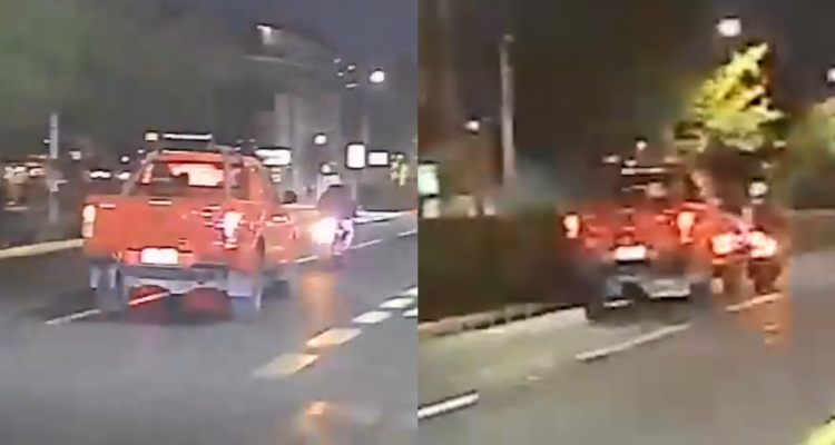 Video muestra colisión de camioneta con motociclista en Providencia: lesionado queda en estado crítico