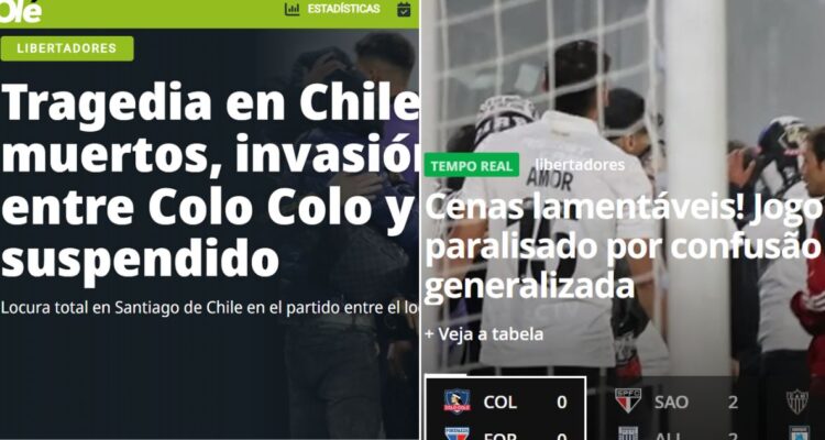 La repercusión de los incidentes de Colo Colo vs Fortaleza en los medios de Sudamérica