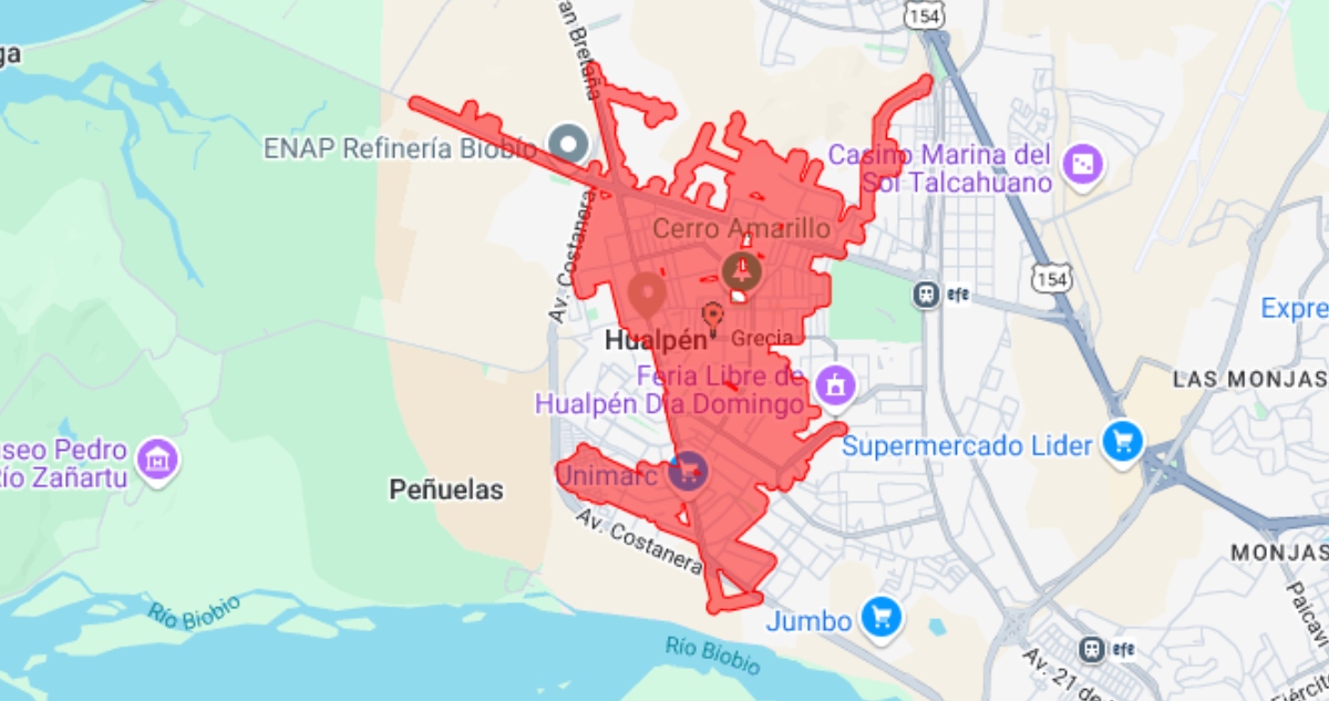 Corte de luz en Hualpén