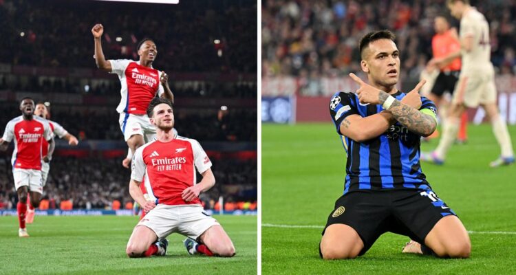 Arsenal e Inter celebraron en Champions League.