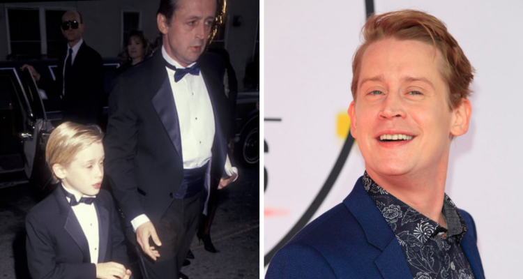 Macaulay Culkin junto a su padre Kit en referencia a su nula relación con su padre