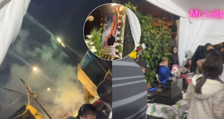 Con fuegos artificiales y DJ despiden a una de las mujeres que murió en accidente en Santiago
