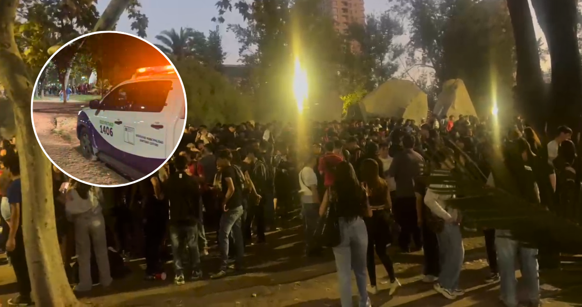 Fiesta universitaria en Parque Almagro se salió de control: denuncian agresiones y consumo ilegal