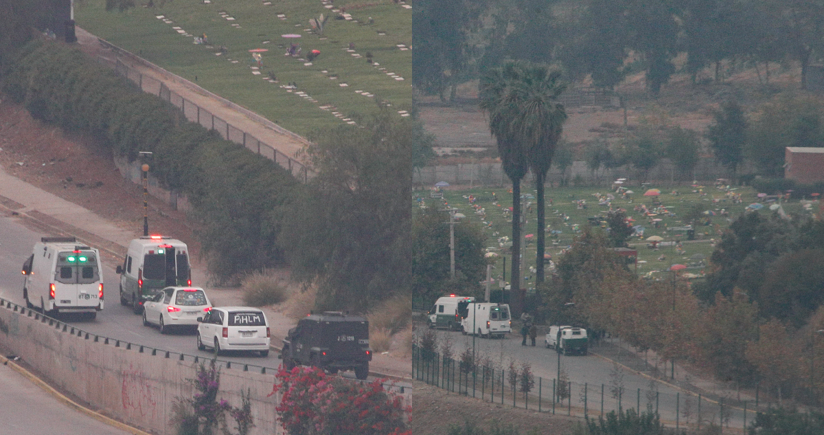 Dos detenidos deja el cortejo fúnebre del “Guatón Mutema” en camino al cementerio