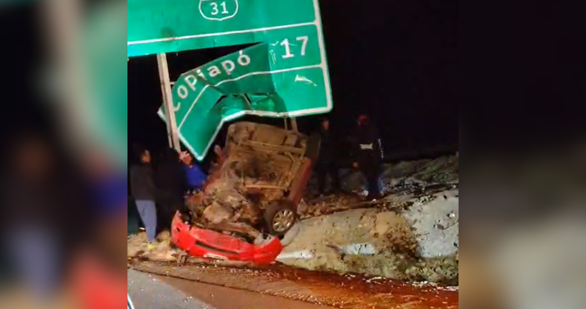 Dos muertos deja accidente de tránsito en ruta internacional en Copiapó