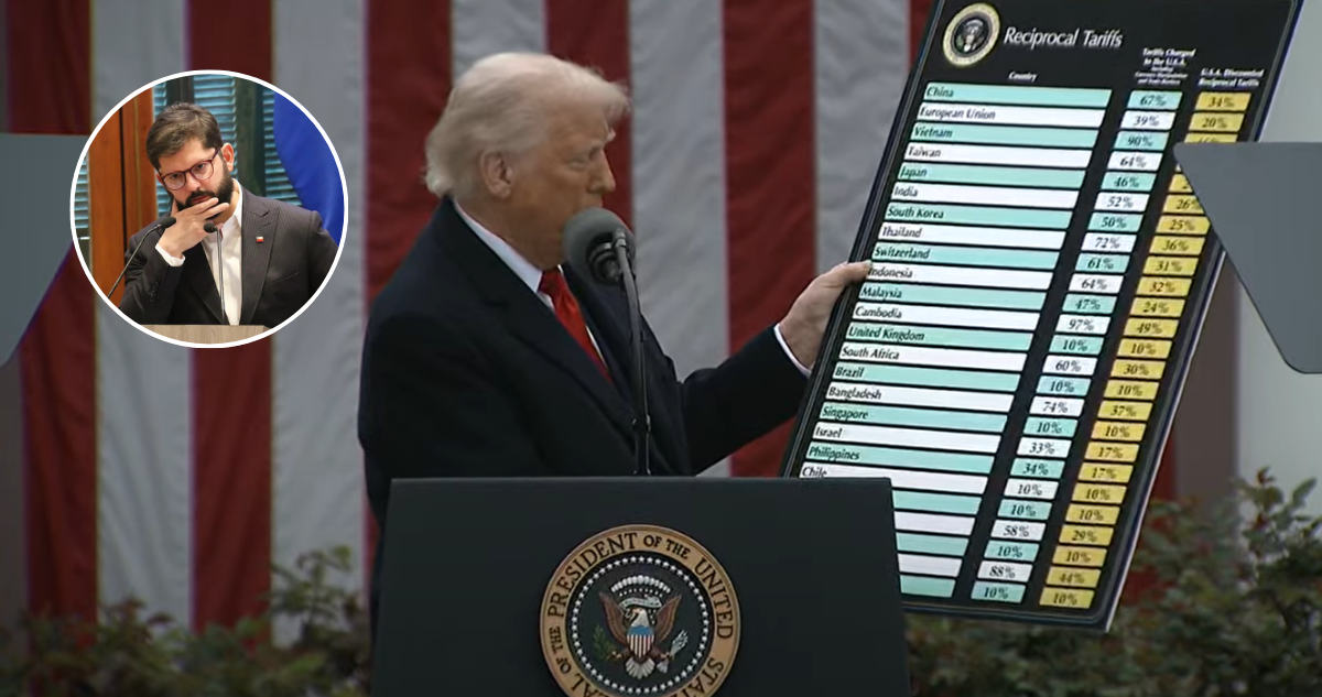 Donald Trump anuncia aranceles del 10% a Chile