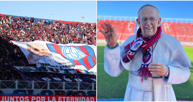 El homenaje de San Lorenzo de Almagro al Papa Francisco