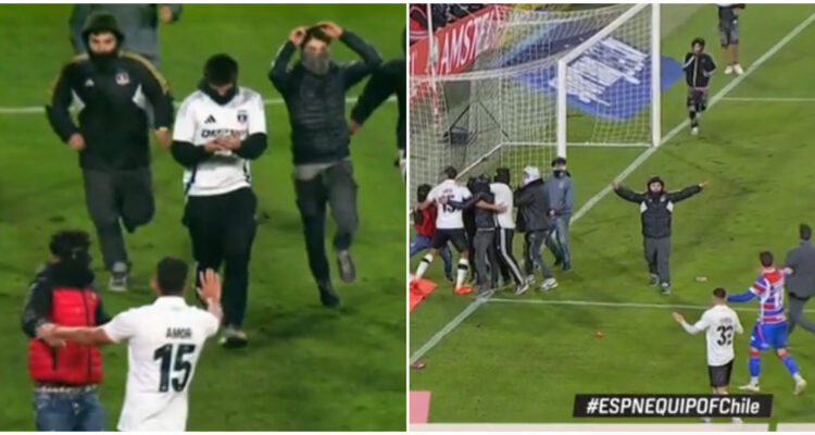 Emiliano Amor gesto en invasión de barristas de Colo Colo.