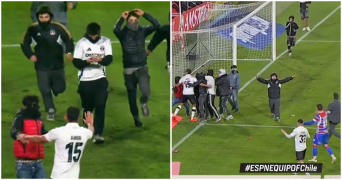Emiliano Amor gesto en invasión de barristas de Colo Colo.