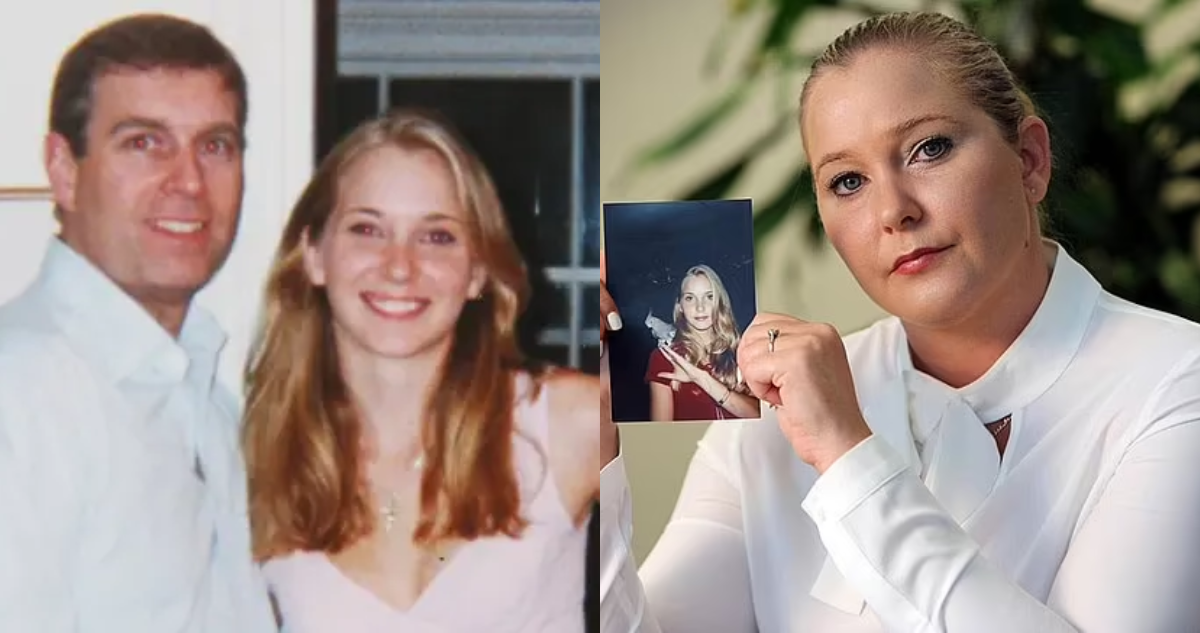 Virginia Giuffre junto al príncipe Andrés en referencia a suicidio. Fue víctima de Jeffrey Epstein